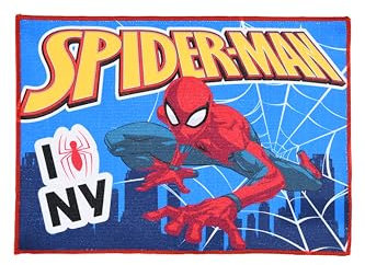 Marvel Spider-Man Handtuch für Kinder, 30 x 40 cm, Blau und Rot, Design New York