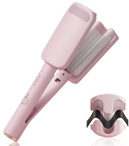 Vmxlso 32 mm Ferro Wavy per arricciacapelli, temperatura regolabile 160-220 °C, adatti capelli lunghi e corti