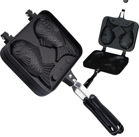 Molde de pastel de Taiyaki, Molde de gofres japonés en de, Máquina de pastel caliente antiadherente en de para natillas, mantequilla de maní, fro