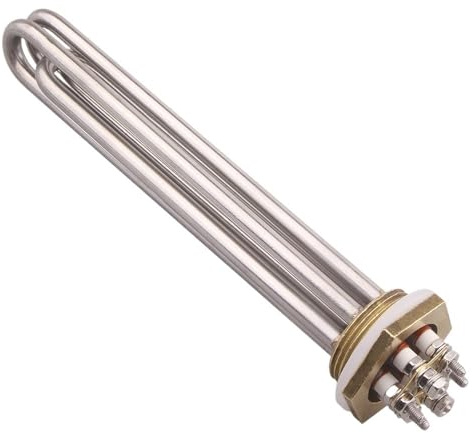 24V 48V 36V DC värmeelement DN32 gängad rörformad doppvarmare 600w/900w/1200w/1500w(Gold,36V 1200W 3 loops)