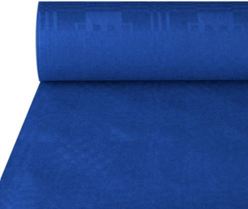 Tischdecke dunkelblau, Damastprägung, 50x1m