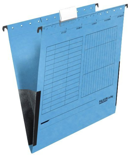 FALKEN Hängetaschen UNIREG/grau/DIN A4 / 230 g/m² (Hängetaschen, blau, 1)