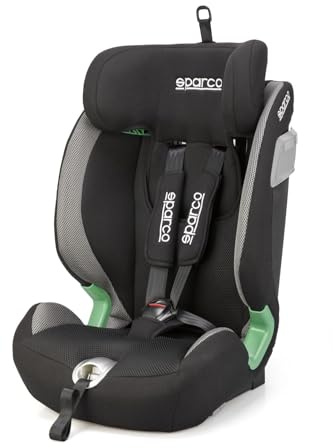 Sparco Kindersitz SK5000I (Isofix) Schwarz/Grau i-Size 76-150cm (ECE-R129/03)