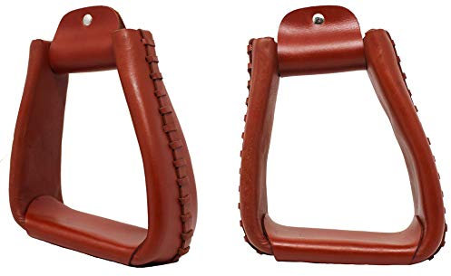 ProRider Western Sattel Show Pferd abgewinkelt abschüssige Aluminium Leder Steigbügel Steigbügel 5155