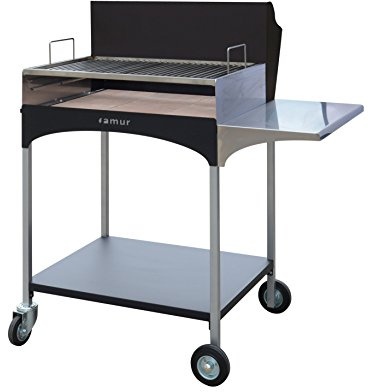 Barbacoa de carbón BK 10 Elite con gran parrilla de acero inoxidable con barras giratorias de 8 mm de grosor.