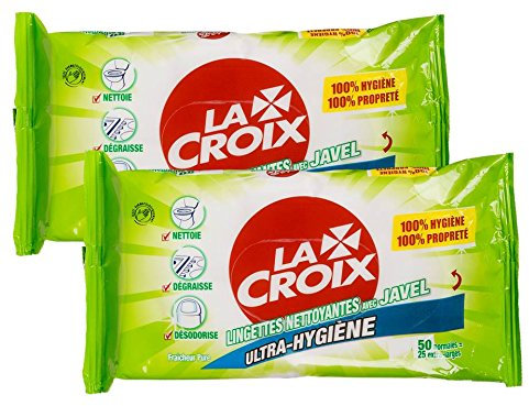 La Croix Lingette Nettoyant Fraicheur Pure 50 Pièces - Lot de 2