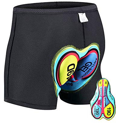 HTTOAR Professionelle Fahrradshorts mit Gel-Polsterung für Männer - Atmungsaktive,Radlerhose mit Gel-Pad für Roadbike und MTB(Green, 3XL)