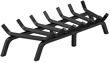 VEVOR Kaminholzrost, 76,2 cm, robuster Kaminrost mit 6 Stützbeinen, 1,9 cm massive, pulverbeschichtete Stahlstangen, Holzscheit-Halterung für Kamine im Innen- und Außenbereich