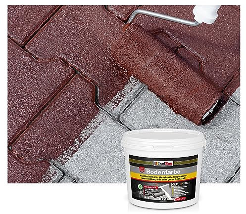 Isolbau Peinture sol - 4 kg - Peinture sol et béton pour cave, garage, atelier - Revêtement de sol imperméable pour intérieur et extérieur - Marron (RAL)