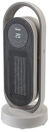 Bimar HP132 Termoventilatore PTC a Colonna 3D Elettronico, Stufetta 2000W a Basso Consumo con Telecomando e Timer 24h, Termostato Regolabile e 2 Potenze di Riscaldamento, Oscillazione Automatica