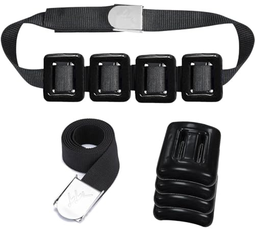 MOPHOEXII Dive Belt with Weights,Coated Lead Diving Weights for Scuba Diving Coated Dive Weights Nylon Dive Belt with Metal Quick Release Buckle for Free Diving-(1lb-3.3lb / 0.5kg-1.5kg) 4pcs