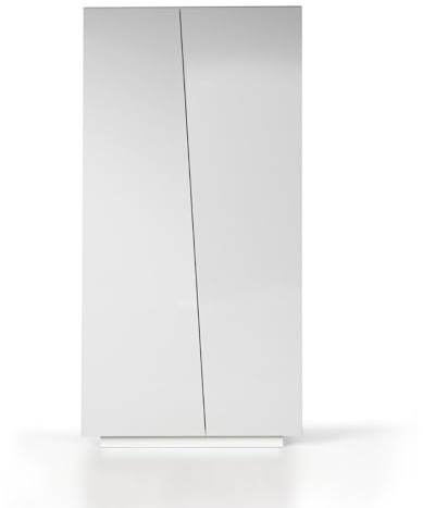 WHOUS Armadio Multiuso EASY per Ufficio, Studio o Camera con 2 Ante e 4 Vani, 79,20x38x166 cm, Bianco Opaco