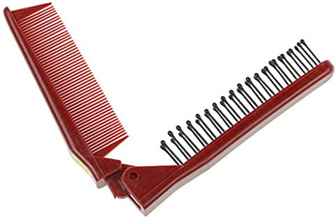 Portatile Viaggio Pieghevole Spazzola Per Capelli Tasca Compatta Pettine A Doppia Testa Antistatico Pettini Per Donne Uomini