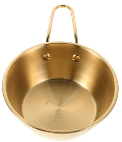 HAPINARY Ciotola Per Sapone Da Barba Uomo in Acciaio Inossidabile Con Manico Dorato Ciotola Schiumogena Per Rasatura Della Barba Strumenti Per Rasatura Da Uomo