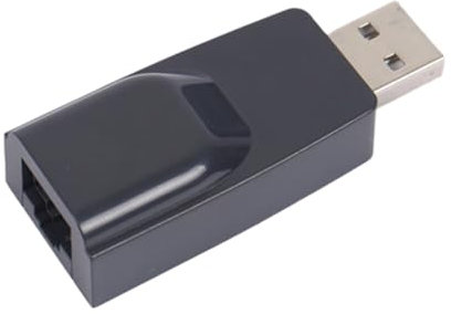 Pesfehhy Adaptador USB A Ethernet LAN RJ45, Tarjeta de Red USB 2.0 de 100 Mbps para PC, Portátil, Decodificador DVB, Sin Unidad, Color Negro