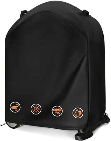 onlyfire Housse de Barbecue pour Séries Weber Q1000/2000 et Q100/200 avec Support/Chariot/Pied, Bâche de Protection, Housse de Accessoire Imperméable pour BBQ à Gaz Extérieur, Résistante aux UV