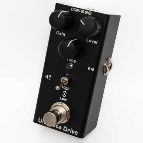 Mini Guitar Effects Pedal True Bypass, Vintage Overdrive, Distortion, Analog & Digital Delay, Classic Chorus, Phaser, Tremolo – Compact Portable Pedalboard for Electric Guitar (02-Ultimate Drive)