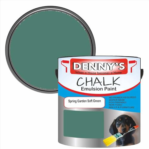Premium Interior Wall & Furniture Chalk Paint – Spring Garden Soft Green – Rich Matt Finish, Durable & Washable, Low Odour, Ideal for Living Rooms, Bedrooms & Hallways (500ML Tin)
