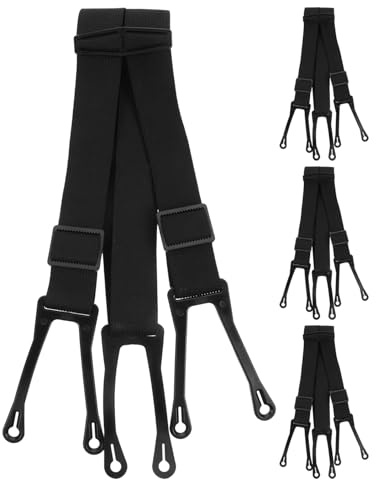 SUPVOX 4 Piezas Accesorios para Patines de Hockey sobre Hielo Cinturon cinturón de tracción Black