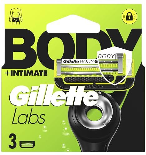 GilletteLabs Body + Intimate Razor Blade Refill Cartridges, 3 Cartridges