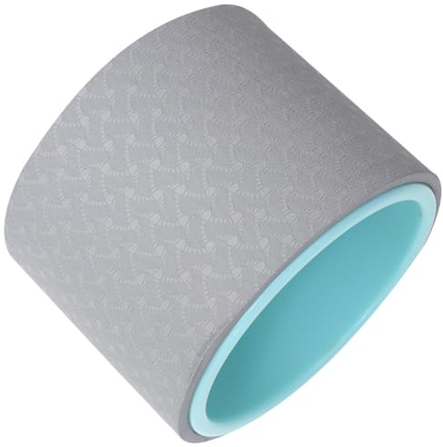 ASAKKURA Ruota da Yoga Pilates 6,5 Pollici Resistente Grigio Blu, Anello per Allenamento Flessione e Pilates, Strumento Leggero per Esercizi di Rafforzamento Muscolare e Stretching