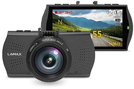 LAMAX C9 Dashcam Auto Vorne 2K Kamera-Videoregistrator Für Auto - Kompakte Autokamera, 2,7'' LCD-Display, 150° Weitwinkel, GPS Radarwarner, Nachtsicht, WiFi, WDR, G-Sensor und Loop-Aufnahme