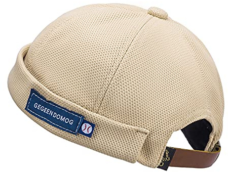 Leon Breathable Brimless Docker Watch Cap - Mesh Design Retro Sailor Cap - Unisex