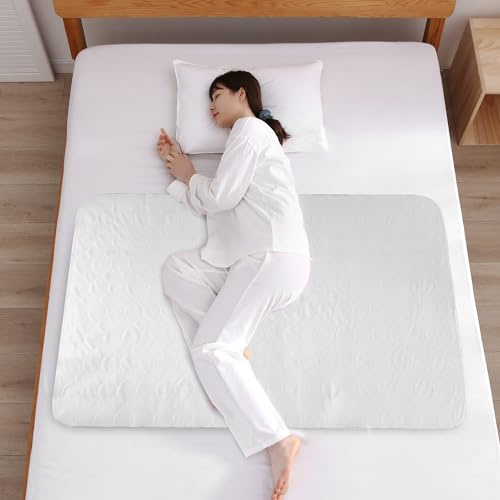 Bamuho Bed Pads for Incontinence Washable with 4 Layers of Protection, Waterproof Bed Pads Large 34 x 52 Great for Adult, Children and Pets