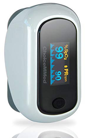 Queraltó Pulsioxímetro de dedo, Oxímetro de pulso, Medición de Frecuencia cardíaca y SpO2, Pantalla OLED, 7 modos de visualización, Bajo consumo, Fácil de usar y transportar, Gris