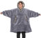 Snug Rug Gris Lila Eskimo Manta Sudadera con Capucha, de Forro Polar Sherpa Adulto, Oversized, Talla única, Unisex, para Hombre y Mujer