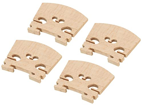 sourcing map 1/4 Violin Bridge Maple Wood Violin Parts for 1/4 Violin, Pack of 4