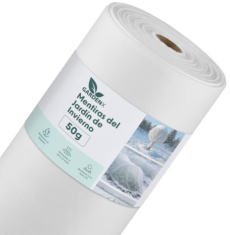 GARDENIX Toison Non-tissée d'hiver pour Plantes - 50 g/m² - 1,1 x 100 m (110 m²) - Toison de Protection hivernale pour Plantes