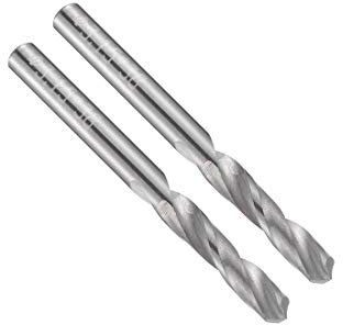 sourcing map 2 Stück Bohrer mit Geradem Schaft 3,15 mm Vollhartmetall für Hartstahl Edelstahl, gehärtet auf 50 HRC