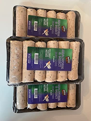 Wild Bird Suet Logs Mealworm & Insects Flavour (Pack of 18 logs)