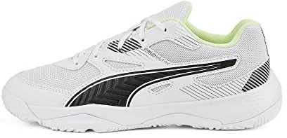 PUMA Unisex barn Solarflash Jr Ii inomhussko, Vit svart kolsyrat ljus, 34 EU