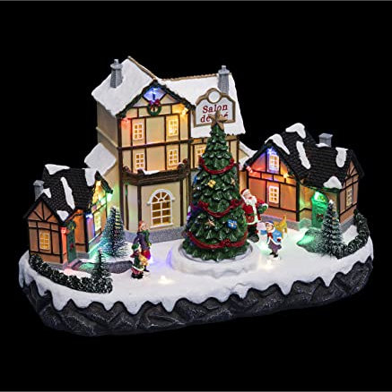 Feeric Lights et Christmas - Village de noël Salon de thé animé 18 LED + transfo
