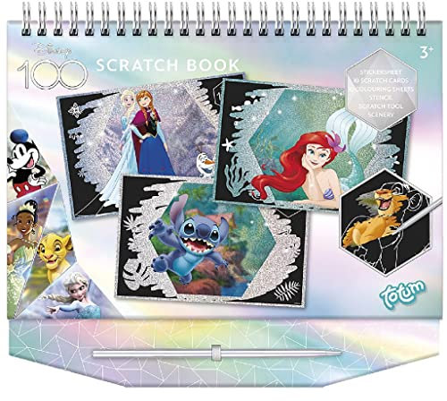 Disney Scratch Book: Kratzbuch & Ausmalbuch mit Schablonen und Glitzerstickern mit Anna & ELSA, Mickey Mouse, Simba, UVM. Activity Book für zuhause und unterwegs