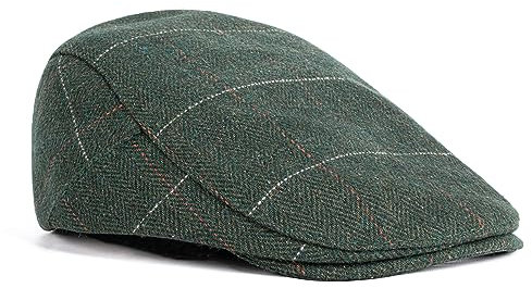 besbomig Schiebermütze Barret Flat Cap Schirmmütze für Herren Damen, Gatsby Newsboy Cap Baskenmützen Golfermütze, Frühling Herbst Winter, 55-59cm