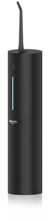 Bigsmile Black Water Flosser Cordless Portable Dental Irrigator Travel Shower Strong Pick Floss IPX7 200ML Must Have for Kids Braces Bridges (Black