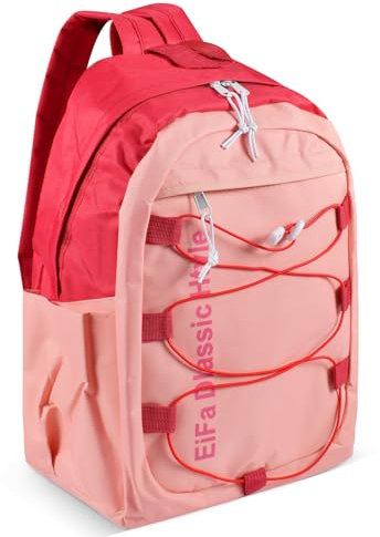 FGen Rucksack,Kinderrucksack Mädchen Jungen Schulrucksack Schultasche,Kinderrucksack Sport Backpack Outdoor Daypack mit Abnehmbare Brustschnalle (Rosa)