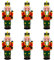 XNHIU 6pcs Giant Nutcracker Soldier Foil Balloons Christmas Outdoor Blow-Up Yard Decoration Holiday Xmas Party Decorations