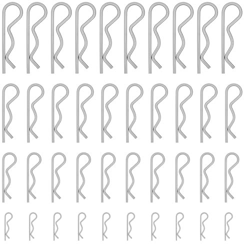 40 Stück Splinte Edelstahl Federsplint Splint Federstecker R Federsplinte Sicherungssplint Metall Federvorstecker Sicherungsklammer Sortiment Federsplint Sicherungsstift Für Lkws Traktoren