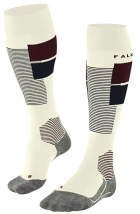 FALKE Calzini da sci da donna SK4 Advanced W Kh lana materiale funzionale caldo sottile 1 paio, bianco off-white 2040 Trend 35-36