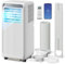 KOMORE Air Conditioning Unit 9000 BTU, 4-in-1 Portable Air Conditioner, Fan 2 Speeds & Cooling, Dehumidifier, Sleep Mode, Smart App WIFI & Remote Control, 24 Hour Timer, Window Kit