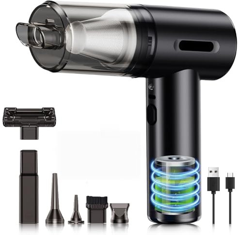 AECHO Aspirateur Voiture Puissant,20000PA Aspirateur à Main Puissant,4 en 1 Aspirateur de Voiture sans Fil avec Double Filtre,Léger et Rechargeable,pour Voiture Clavier Maison Car