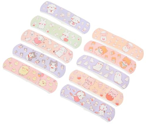 UPKOCH 1 caja Caja de Unidades de Vendajes Adhesivos con Diseño de Dibujos Animados Protectores Transpirables para Heridas Nudillos Curación y Resistente al Agua para Uso Diario