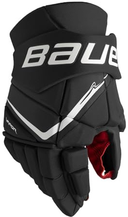 Bauer Vapor Fly40 - Guantes intermedios, color blanco y negro