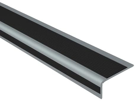 Listello di protezione in plastica flessibile, Listello Angolare Profilo per Bordi Scale, Profilo Antiscivolo Bordo Scala, in diversi colori e dimensioni(Black gray,6 * 3cm)