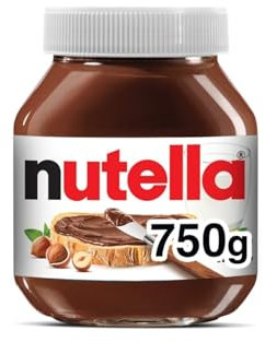 Nutella Hazelnut Chocolate Spread Jar for Pancakes, Party Food, Unique Recipe for a Smooth Texture and an Unmistakable Taste, Pack of 1 x 750g