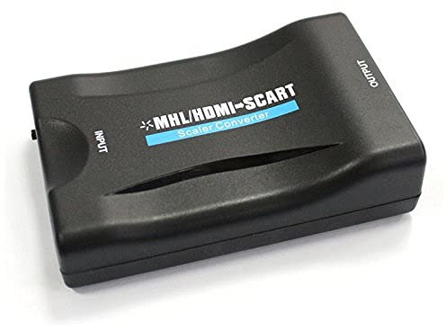 BW HDMI To SCART Converter AV Signal Adapter Converter HD Receiver for Old TV with Power Adapter Support HDMI 1080P